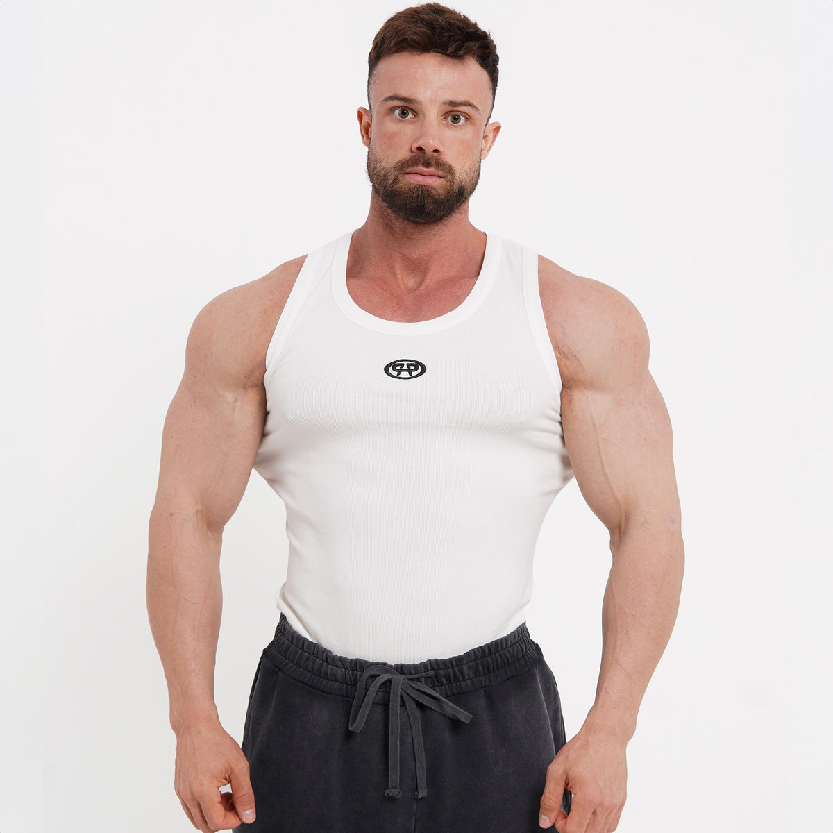 RIBBED TANK TOP - ULTRA WHITE