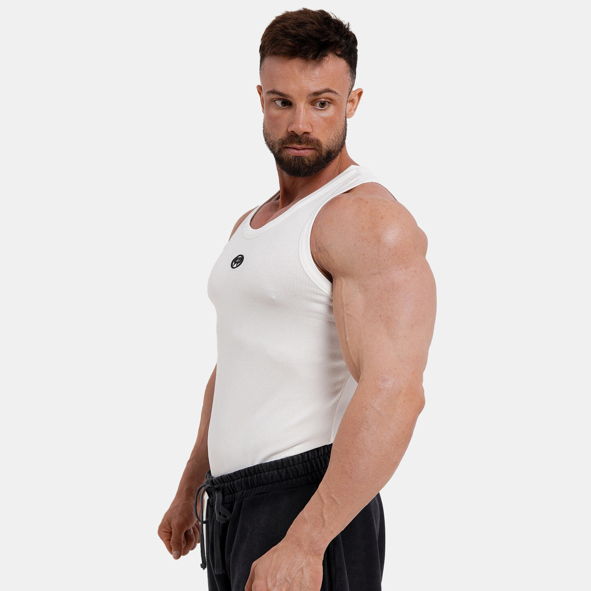 RIBBED TANK TOP - ULTRA WHITE