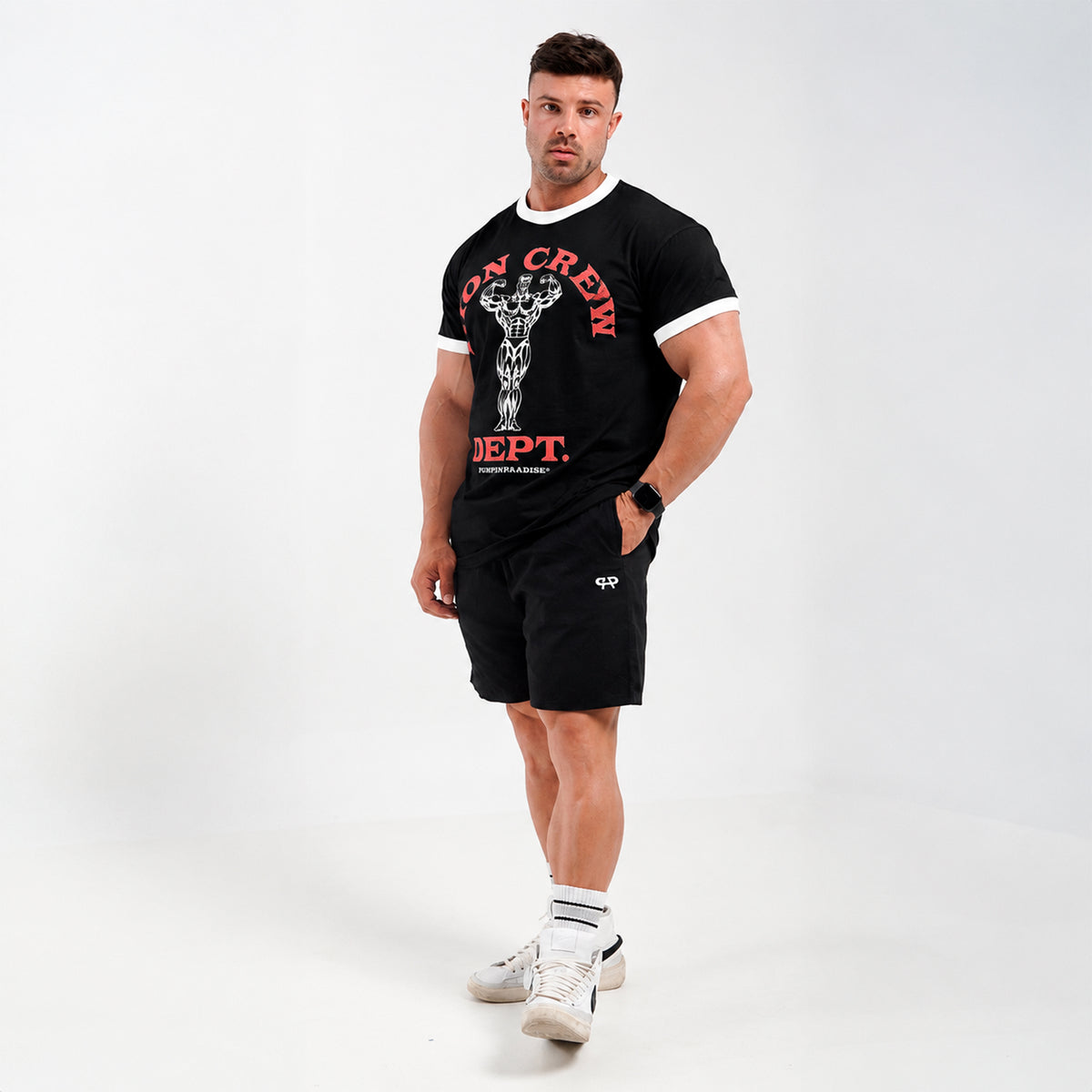 IRON CREW DEPT. - RETRO T-SHIRT BLACK