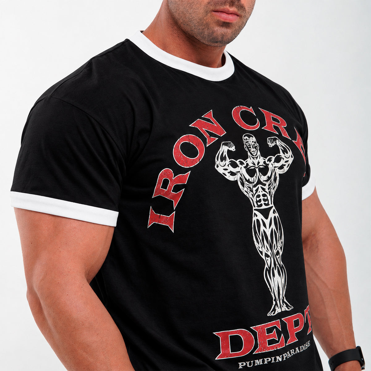 IRON CREW DEPT. - RETRO T-SHIRT BLACK