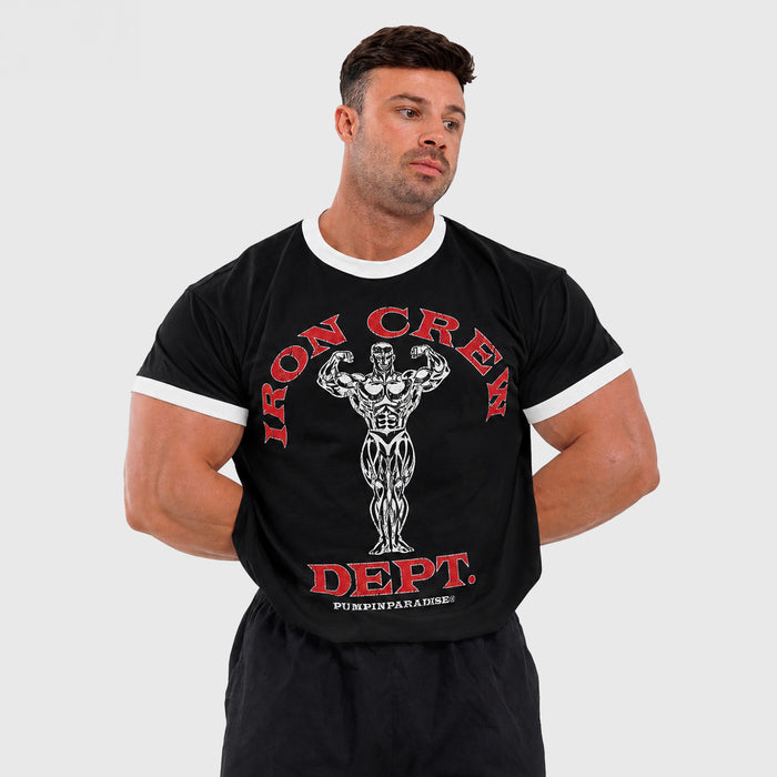 IRON CREW DEPT. - RETRO T-SHIRT BLACK
