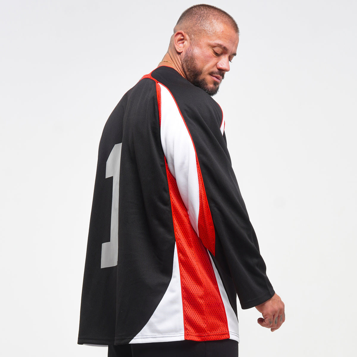 ROYAL LONGSLEEVE JERSEY - BLACK/RED
