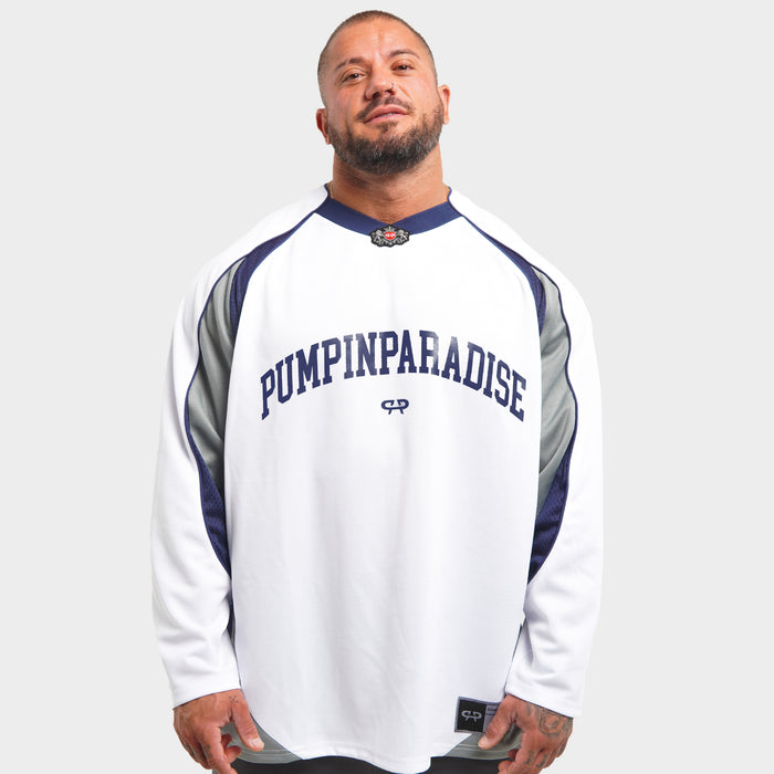 ROYAL LONGSLEEVE JERSEY - WHITE/NAVY