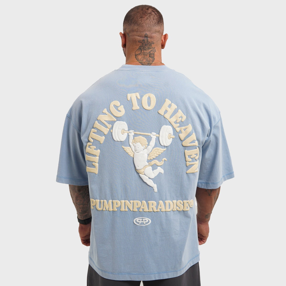 LIFTING TO HEAVEN OVERSIZE - WASHED BLUE/WHITE