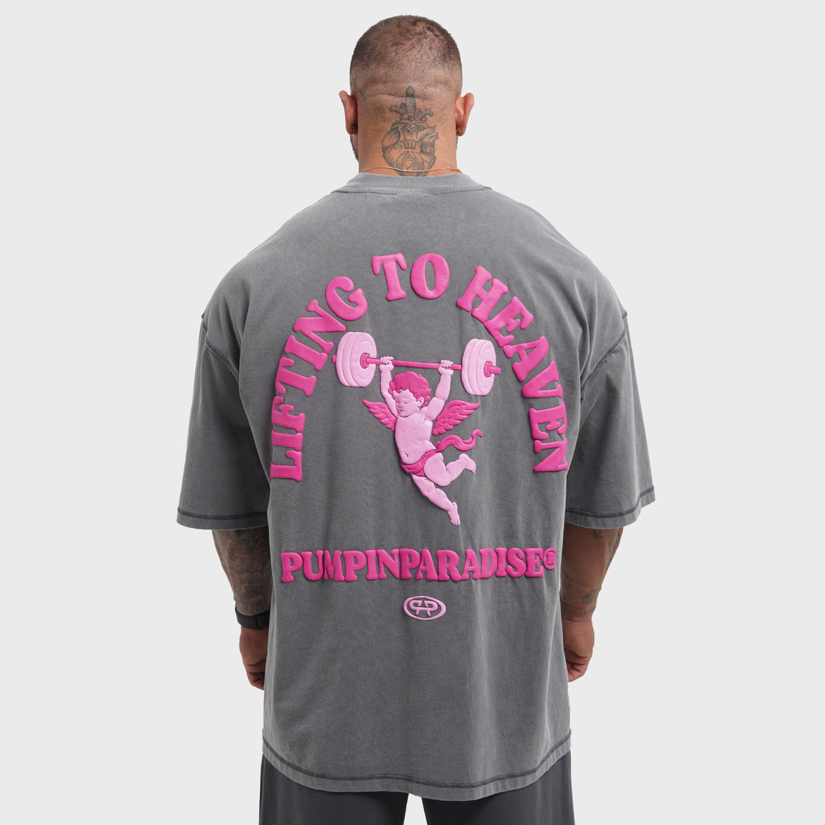LIFTING TO HEAVEN OVERSIZE - WASHED GREY/PINK