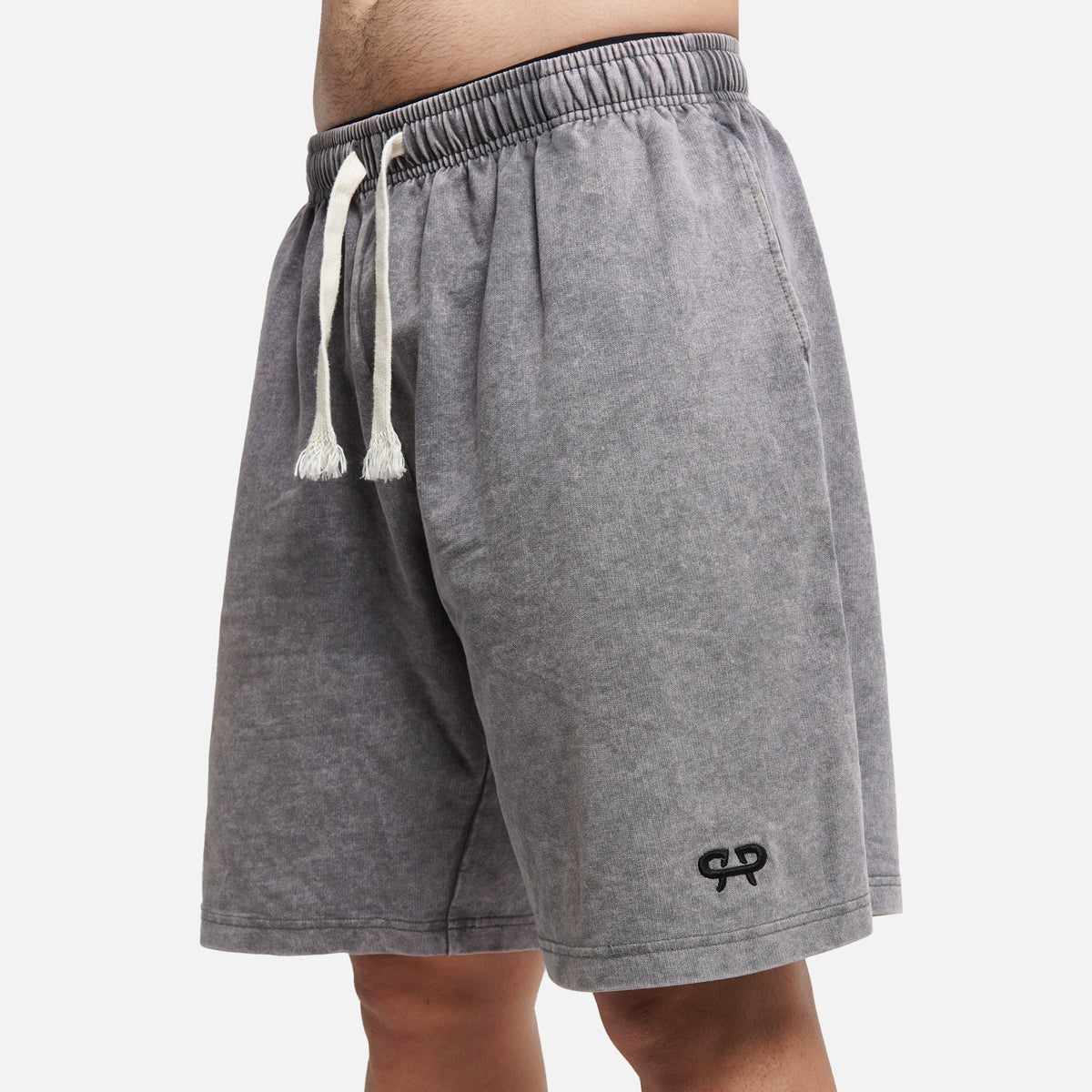 GREY WASHED SHORTS