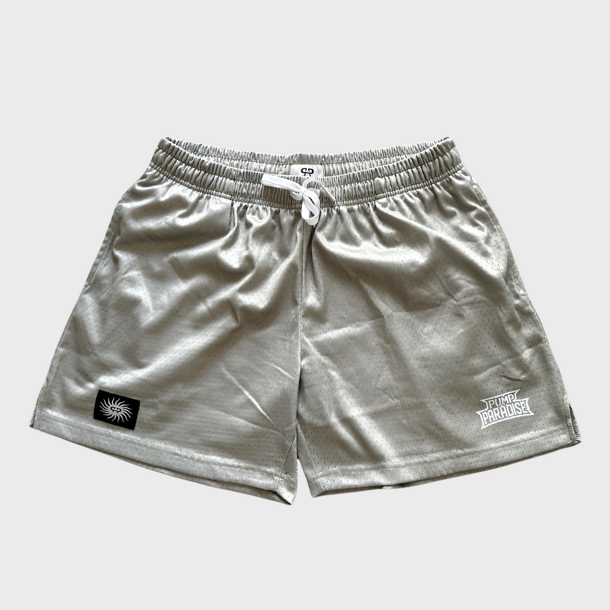 GREY 5” MESH SHORTS