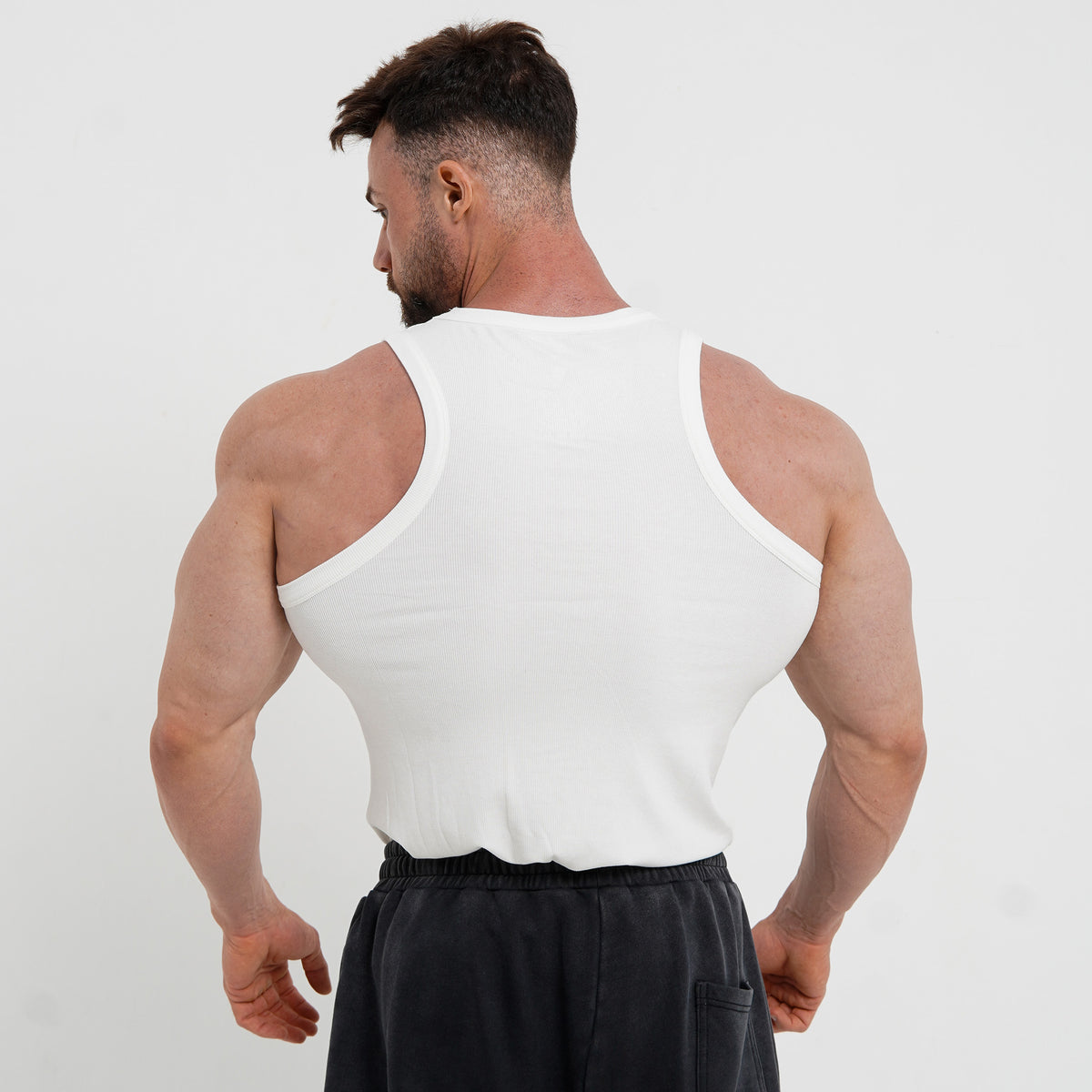 RIBBED TANK TOP - ULTRA WHITE