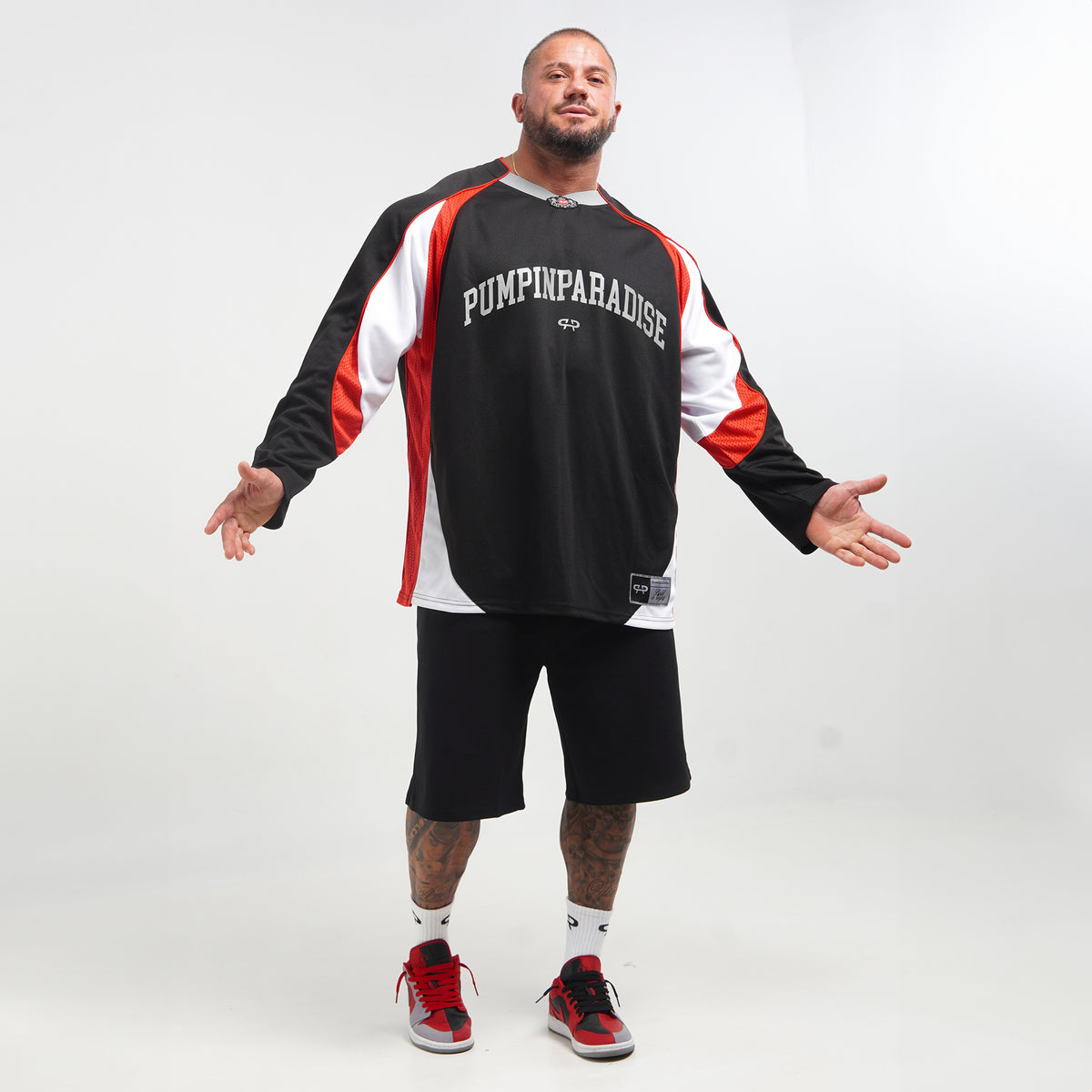 ROYAL LONGSLEEVE JERSEY - BLACK/RED