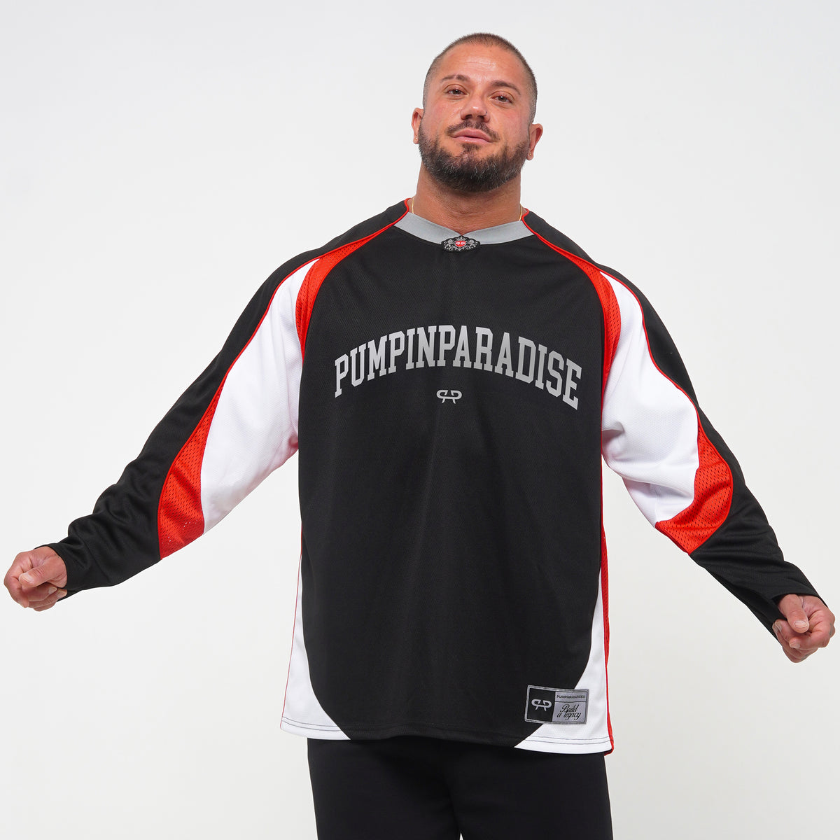 ROYAL LONGSLEEVE JERSEY - BLACK/RED