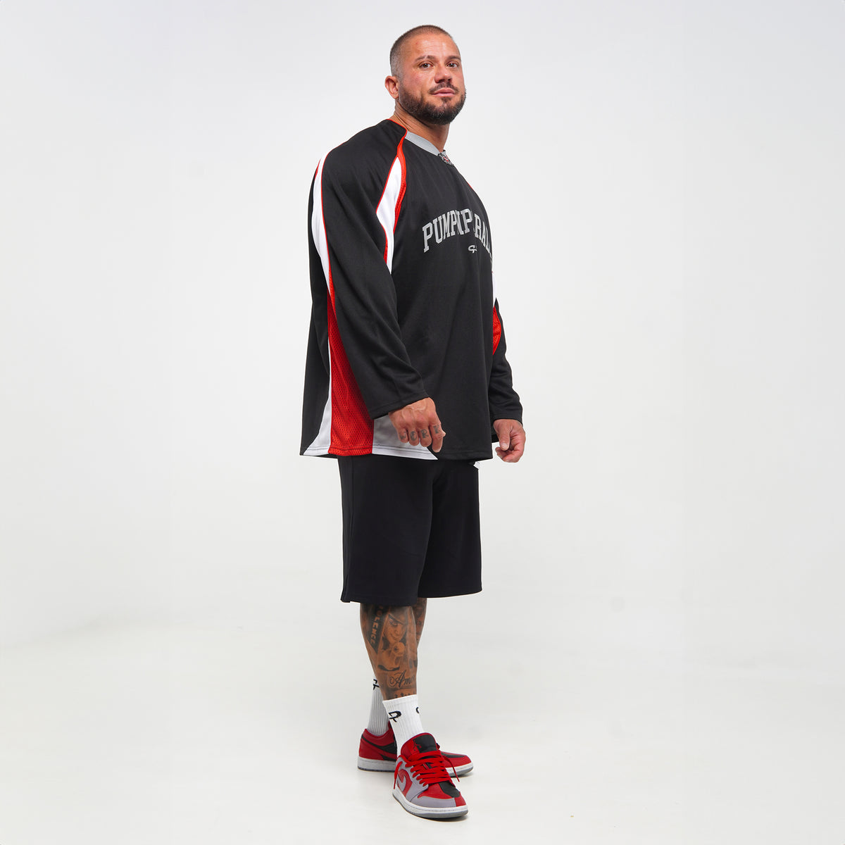 ROYAL LONGSLEEVE JERSEY - BLACK/RED