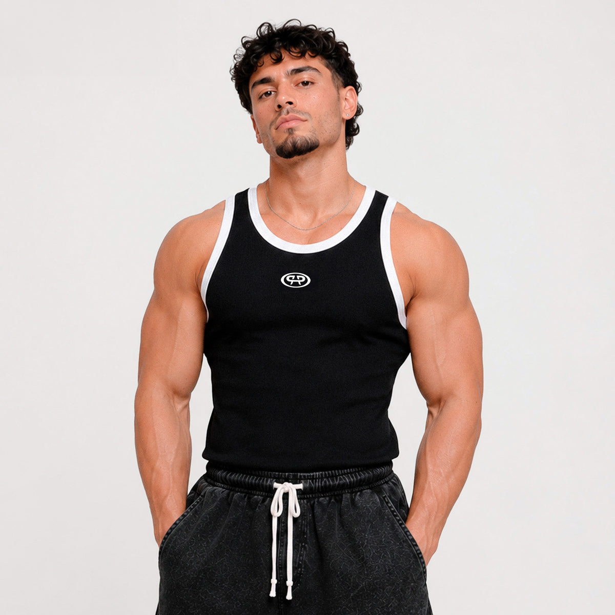 RIBBED TANK TOP - BLACK OG