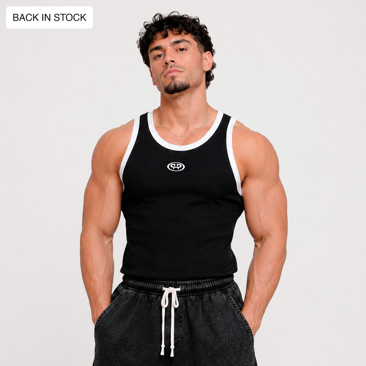 RIBBED TANK TOP - BLACK OG