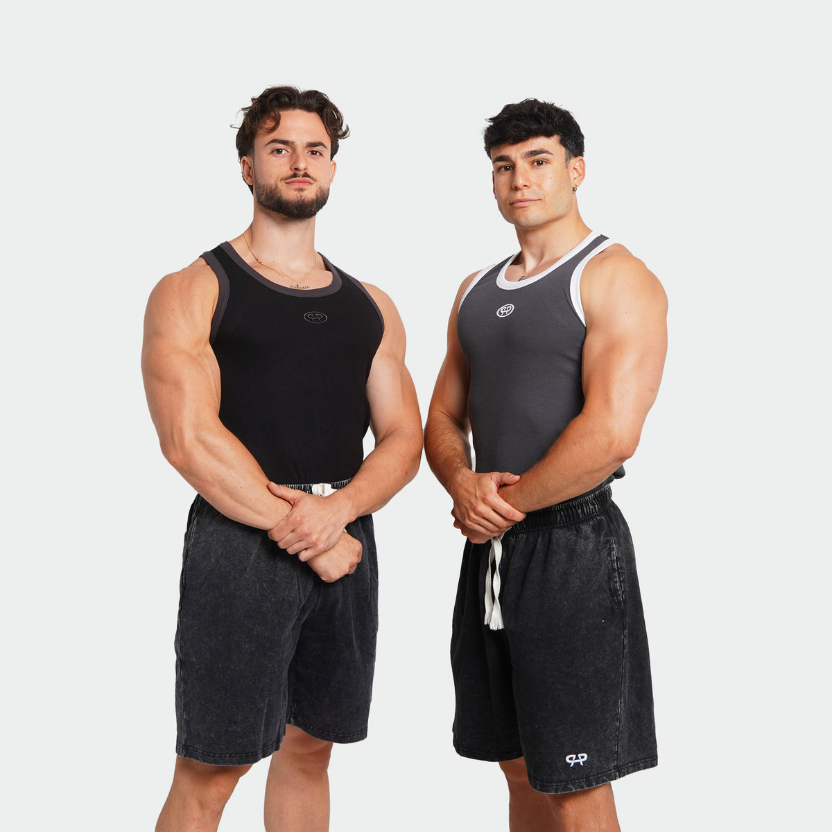 RIBBED TANK TOP - ANTTHRACITE GREY