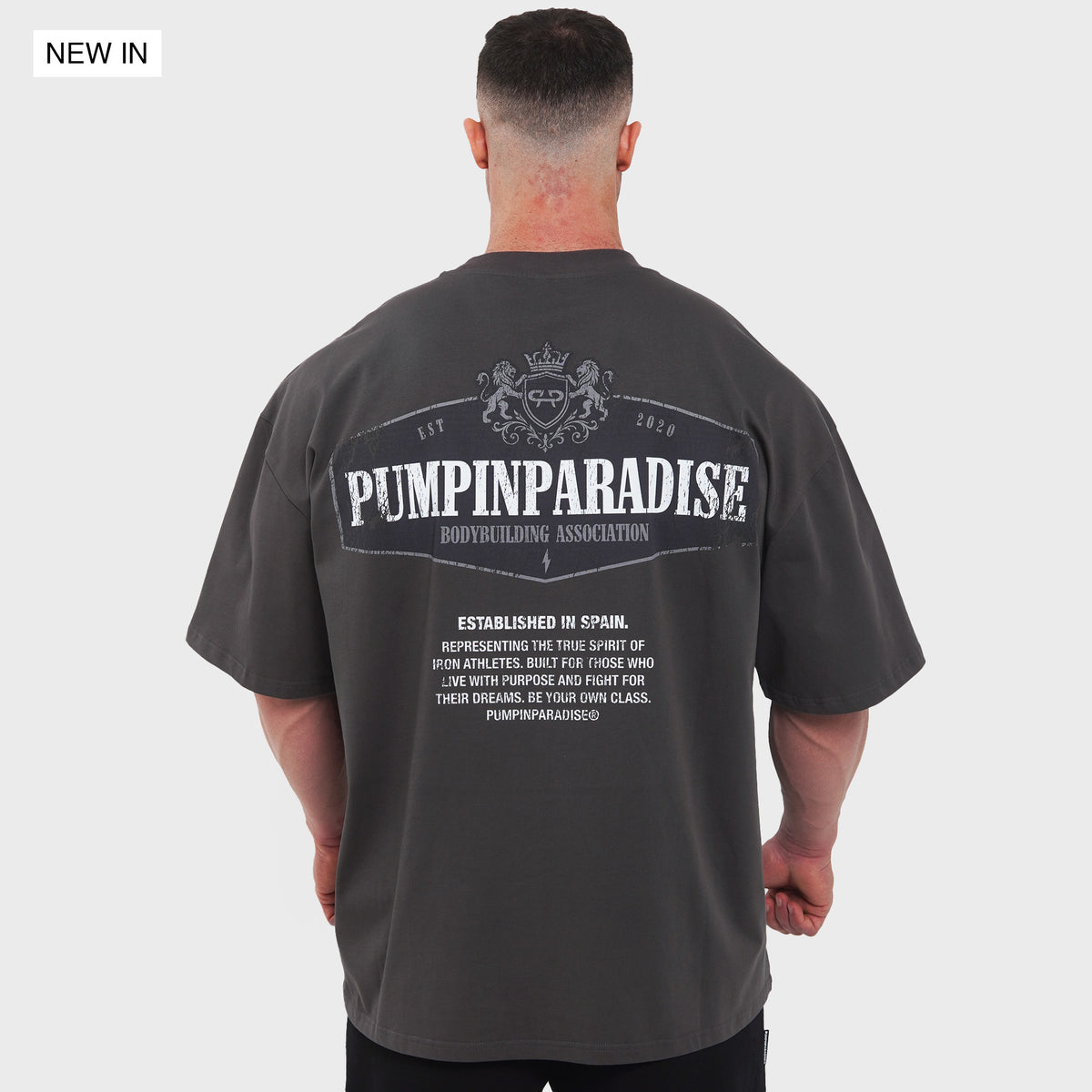 BODYBUILDING ASSOCIATION OVERSIZE - ASH GREY