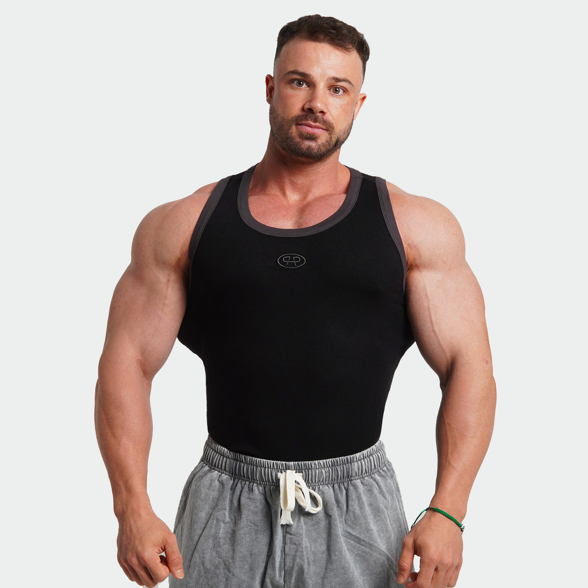 RIBBED TANK TOP - TRIPLE BLACK