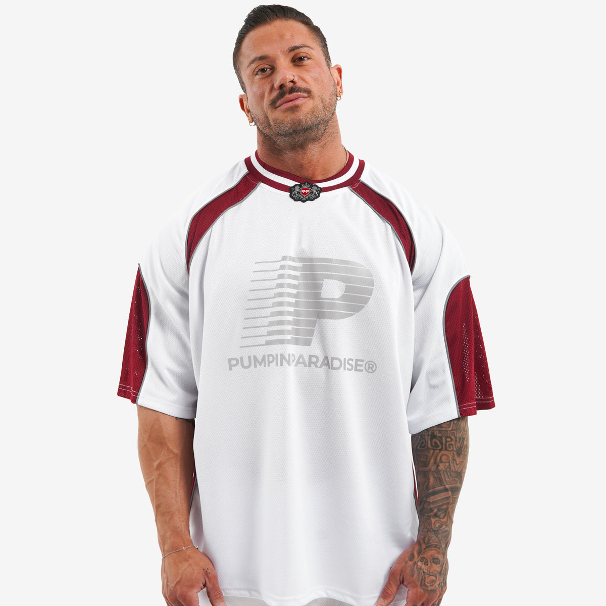 ROYAL FOOTBALL JERSEY - WHITE/BURGUNDY